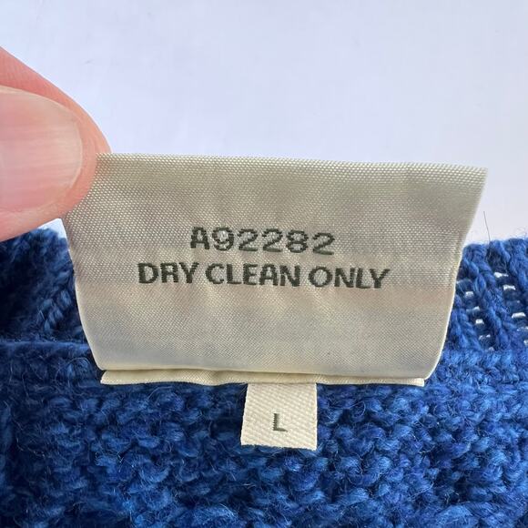 Kilronan Knitwear Sweater Women’s Blue 100% Merino Wool Cardigan size Large - Picture 4 of 7